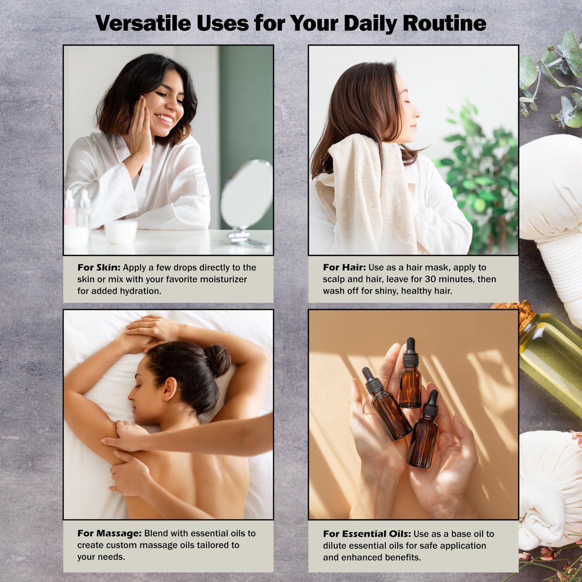 Plant Guru Jojoba carrier oil 2 oz promotes balanced skin and scalp care.