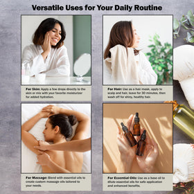 Plant Guru Jojoba carrier oil 2 oz promotes balanced skin and scalp care.