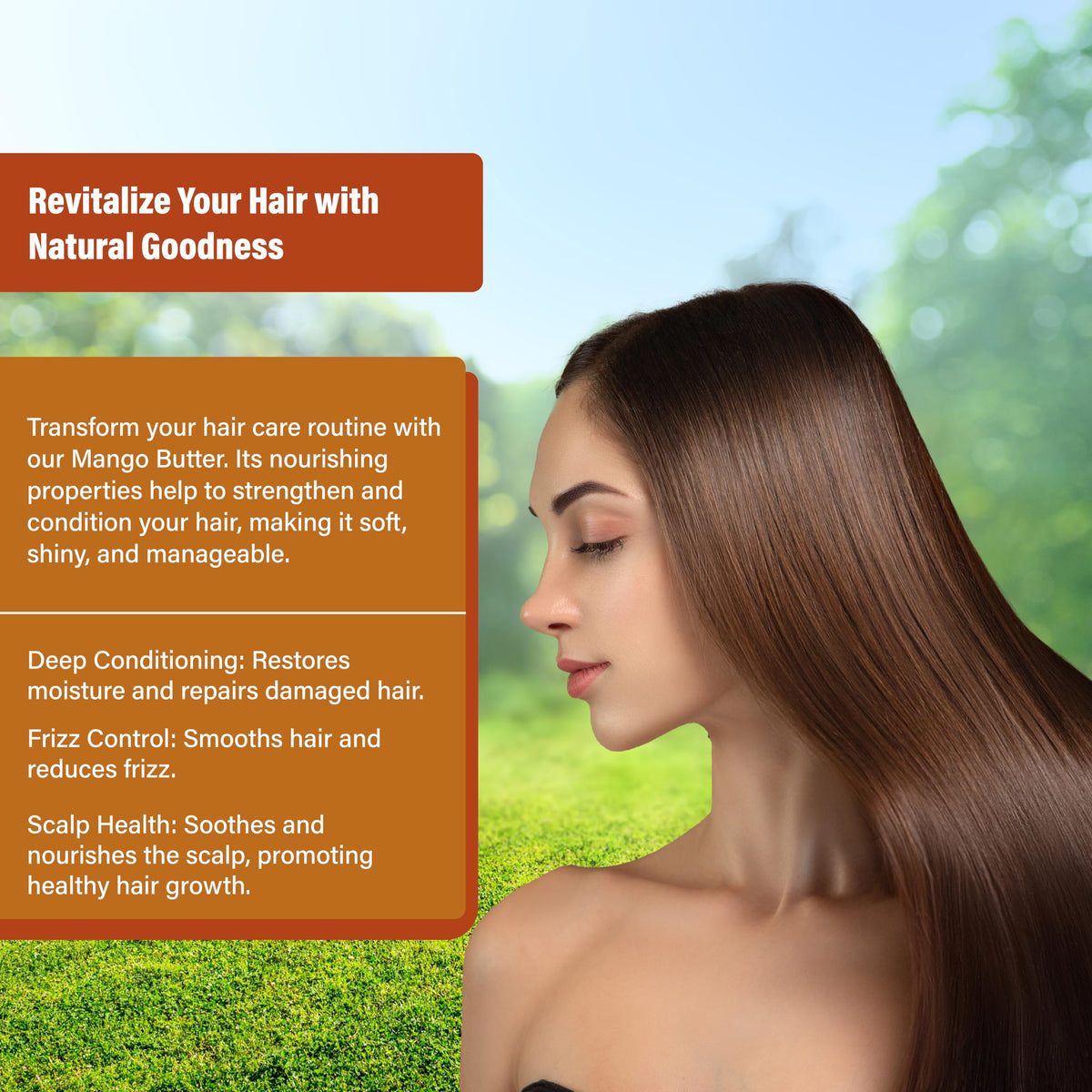 Plant Guru Mango Butter for hair care nourishes scalp and strands.