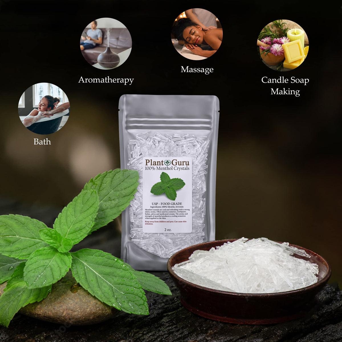 Spa steam setup with Plant Guru crystals for a refreshing ambience
