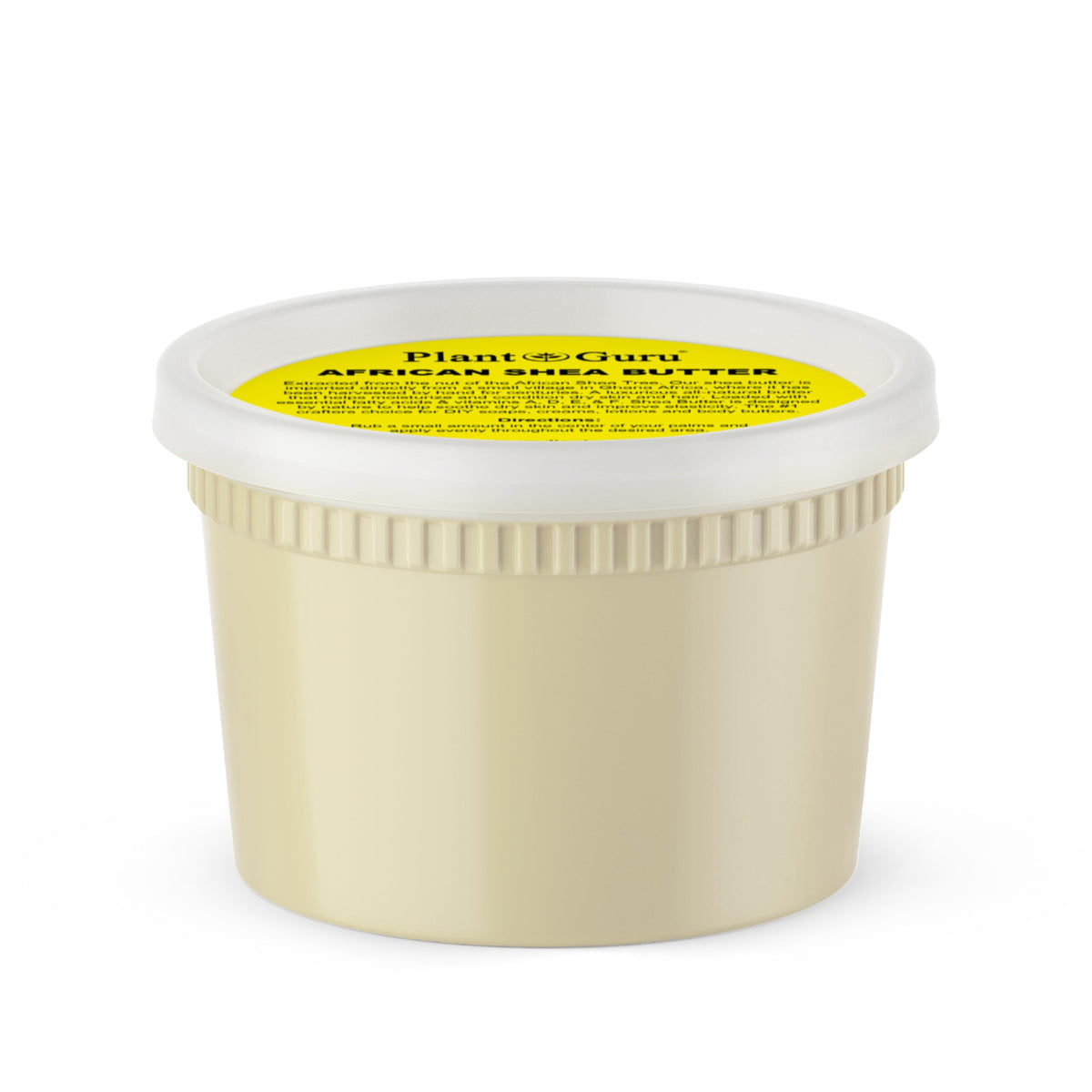 Plant Guru Raw African Shea Butter 16 oz jar for versatile skin and hair hydration.