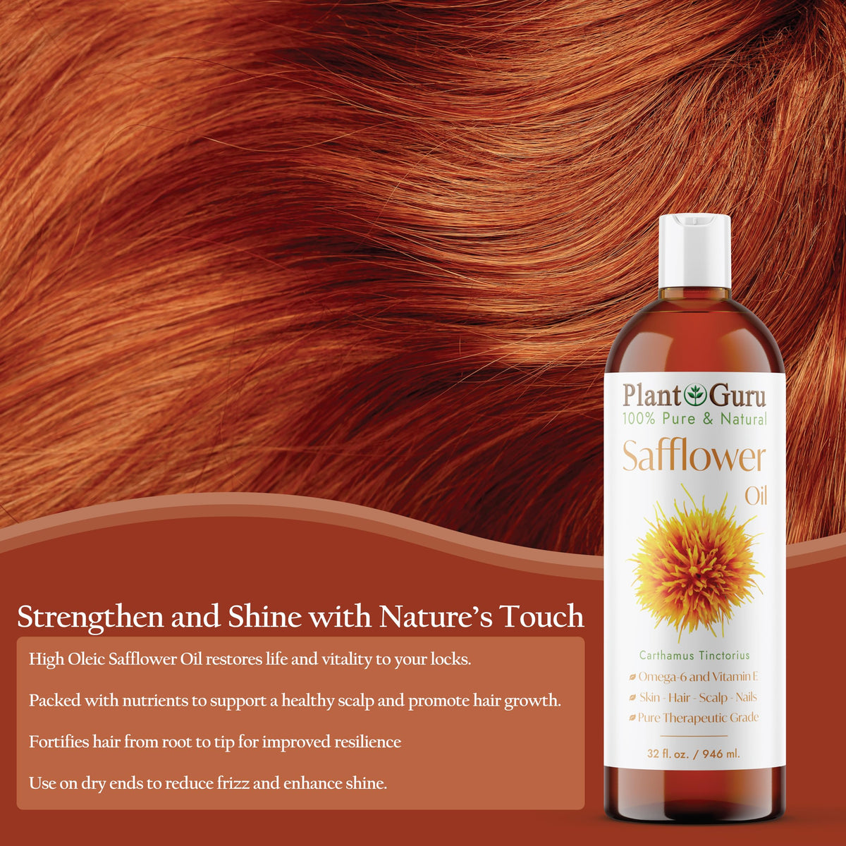 Plant Guru safflower oil skincare routine as a gentle daily moisturizer base.