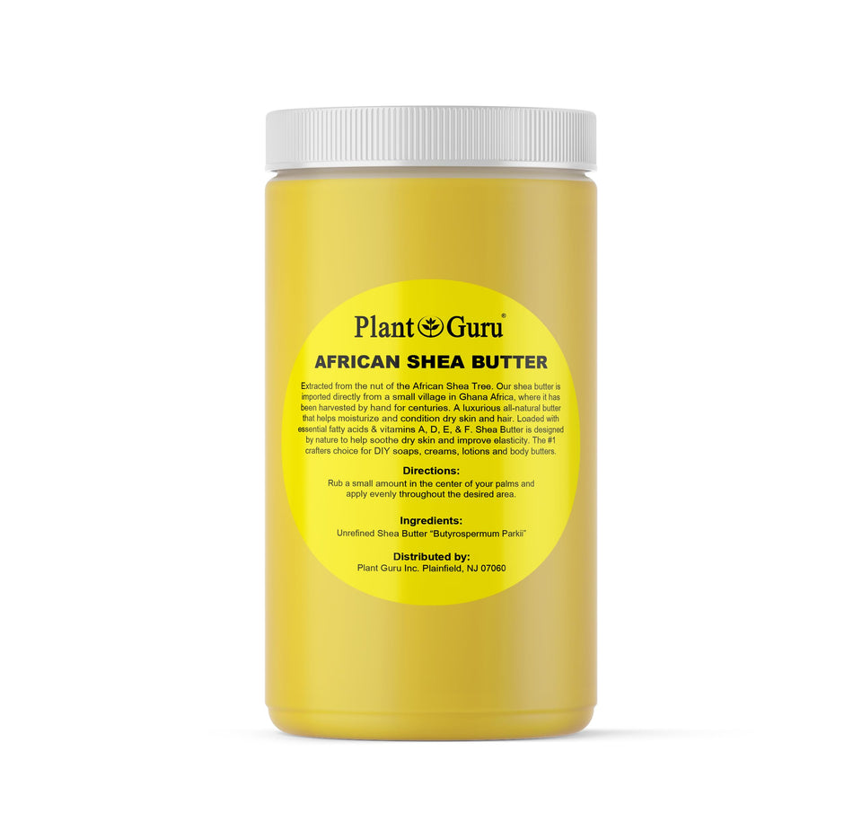 Plant Guru Raw African Shea Butter 32 oz jar for deep hydration