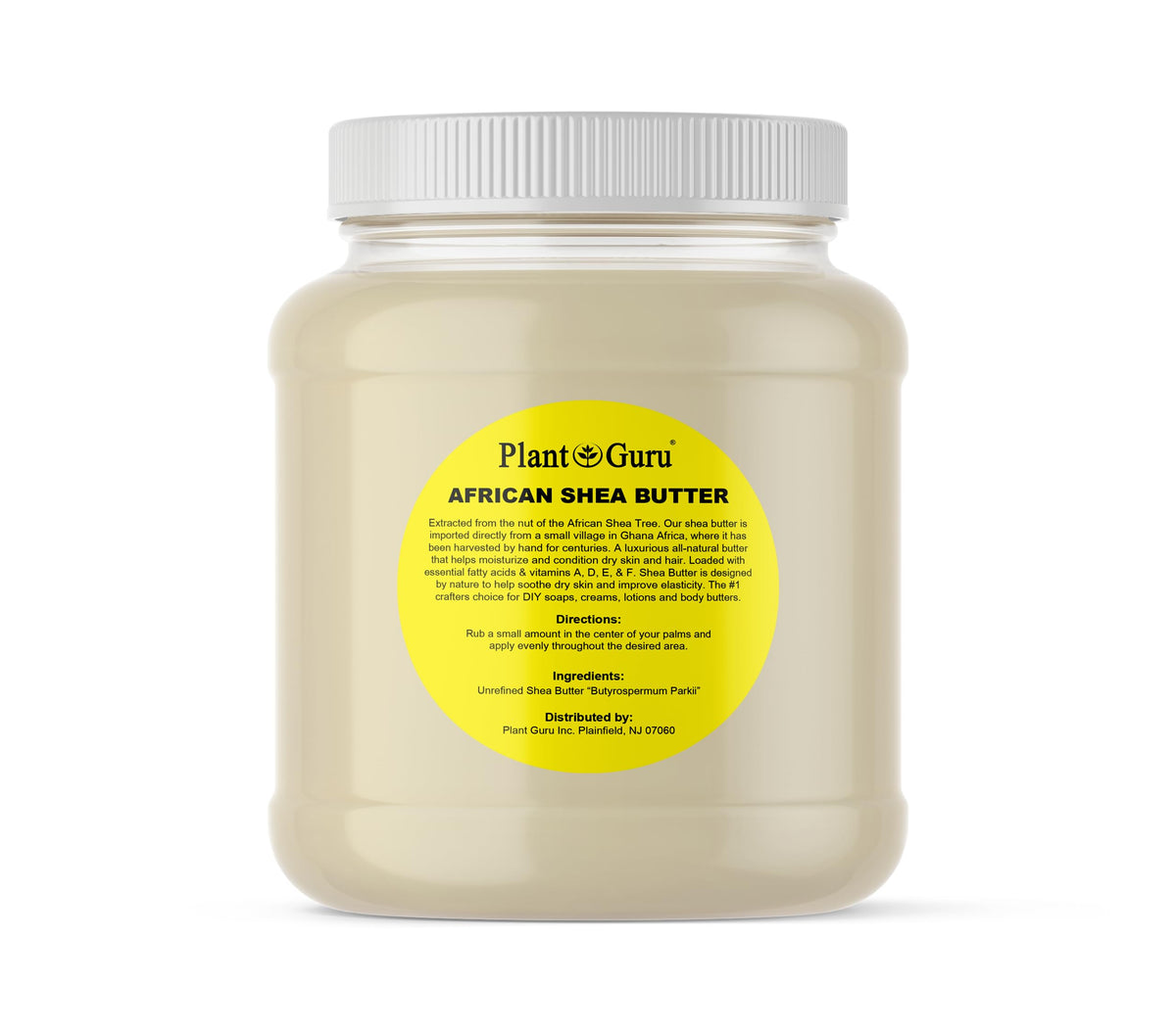 Plant Guru Raw African Shea Butter bulk 3 lbs moisturizes dry skin and body