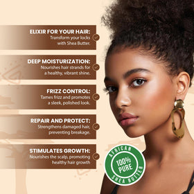 Plant Guru Shea Butter for hair care, roots to tips nourishment