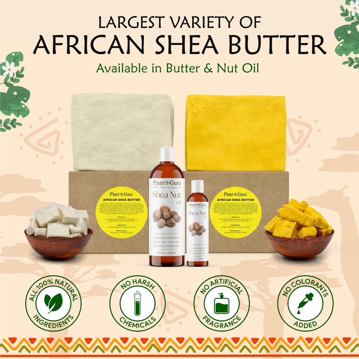 Plant Guru Shea Butter bulk packaging for DIY skincare projects