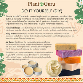 Plant Guru Shea Butter moisturizes dry skin with natural oils