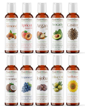 Plant Guru Sweet Almond carrier oil 2 oz for nourishing skin and hair.