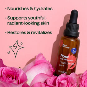 Plant Therapy Bakuchiol swirl in serum indicating smoothing and even tone benefits.
