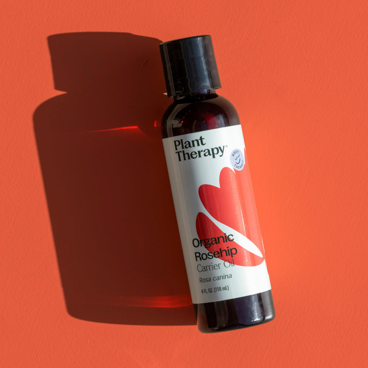 Plant Therapy Rosehip Oil ingredients panel highlights essential fatty acids.