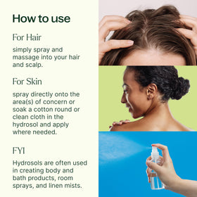 Plant Therapy Rosemary Hydrosol with spray cap for hair shine and scent refresh.