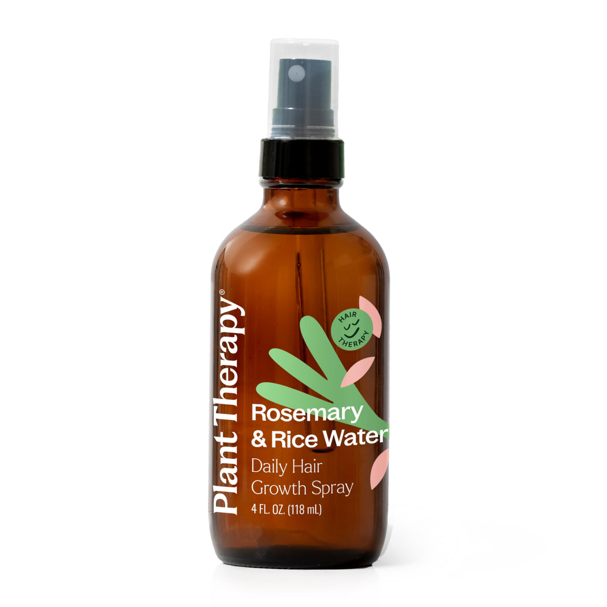 Plant Therapy Rosemary & Rice Water Spray bottle on display for daily use, lightweight and refreshing.