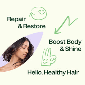 Hair with natural shine after using Plant Therapy Rosemary & Rice Water Spray.