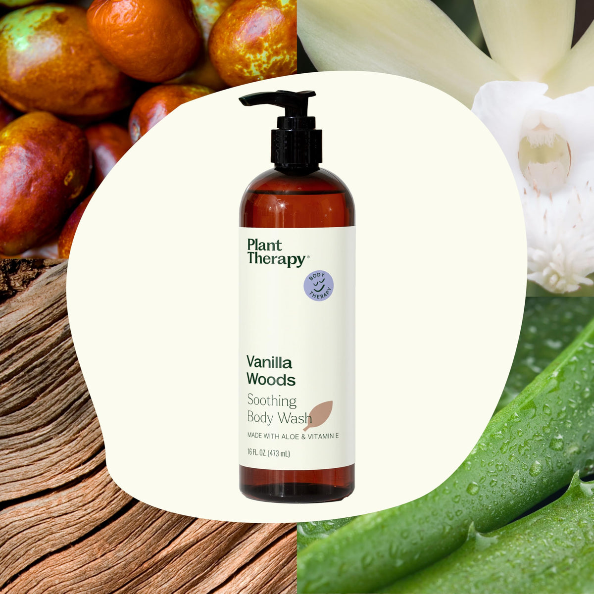 Vanilla Woods lather demonstrates rich, soft cleansing suitable for sensitive skin.