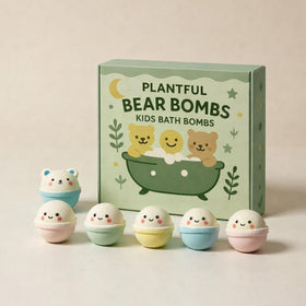 Plantful Kids Bath Bomb pink bubble—colorful fun that hydrates delicate skin