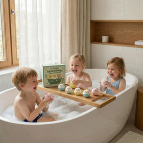 Plantful Kids Bath Bomb yellow sunshine—bright color for an energetic bath