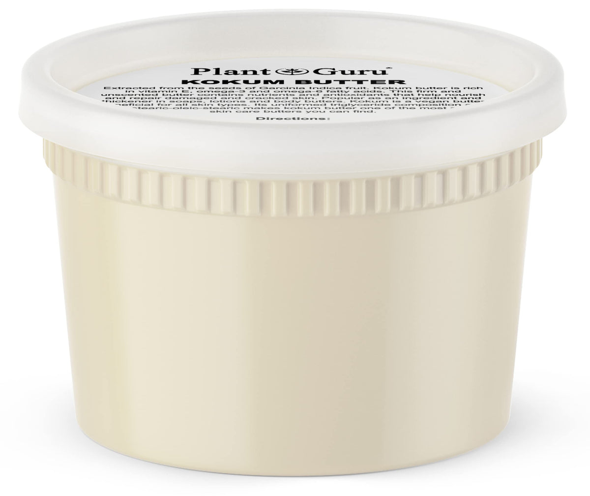 Plant Guru Kokum Butter 16oz packaging showing product for skin and hair care