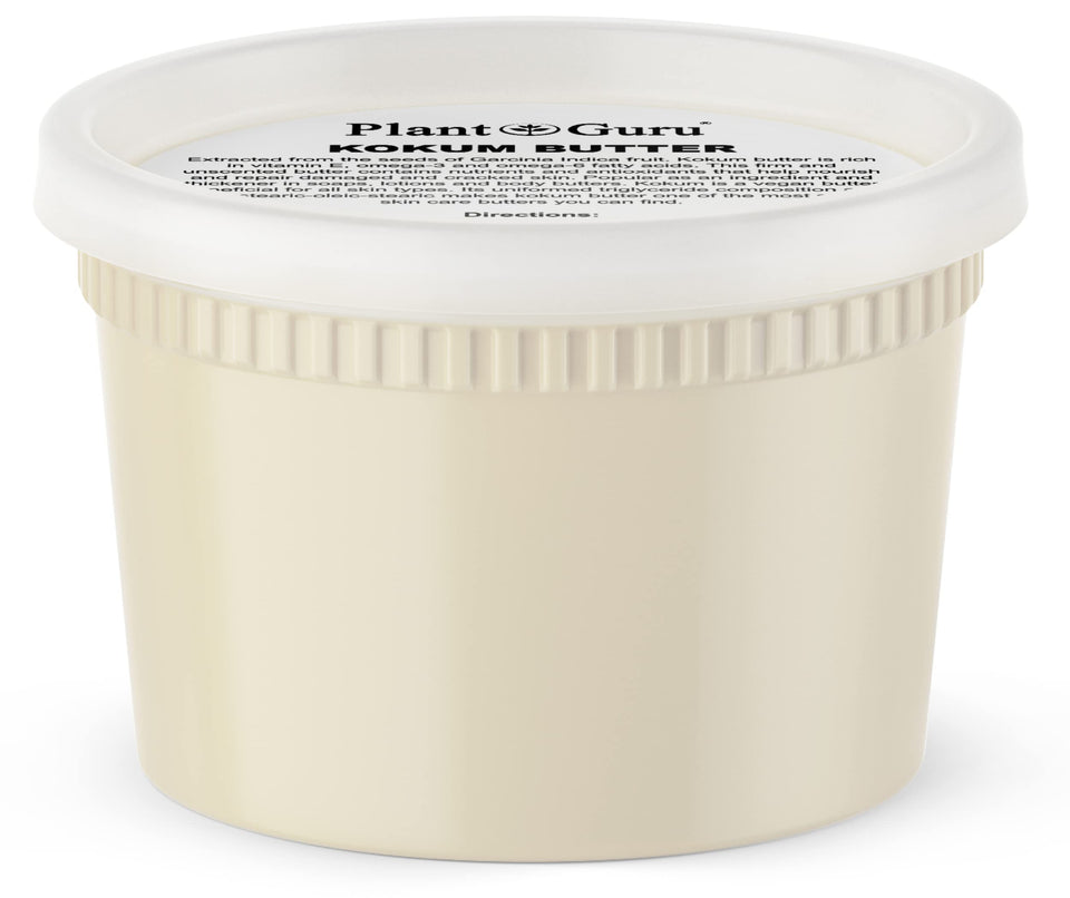 Plant Guru Kokum Butter 16oz packaging showing product for skin and hair care