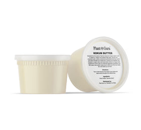 Plant Guru Kokum Butter ingredients panel shows vegan, natural composition for skin care