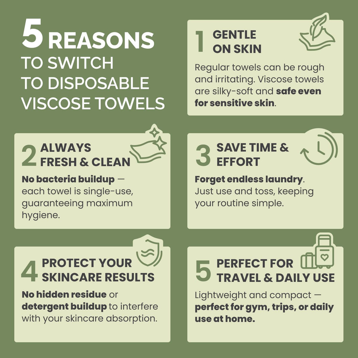 Plantifique dual-sided towels provide gentle cleansing and deep cleaning in one wipe.