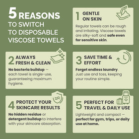 Plantifique dual-sided towels provide gentle cleansing and deep cleaning in one wipe.