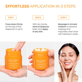 PLANTIFIQUE cleansing balm with hyaluronic acid and ceramide promotes hydration.