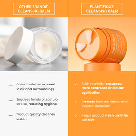 PLANTIFIQUE cleansing balm with rice extract enhances texture and radiance.