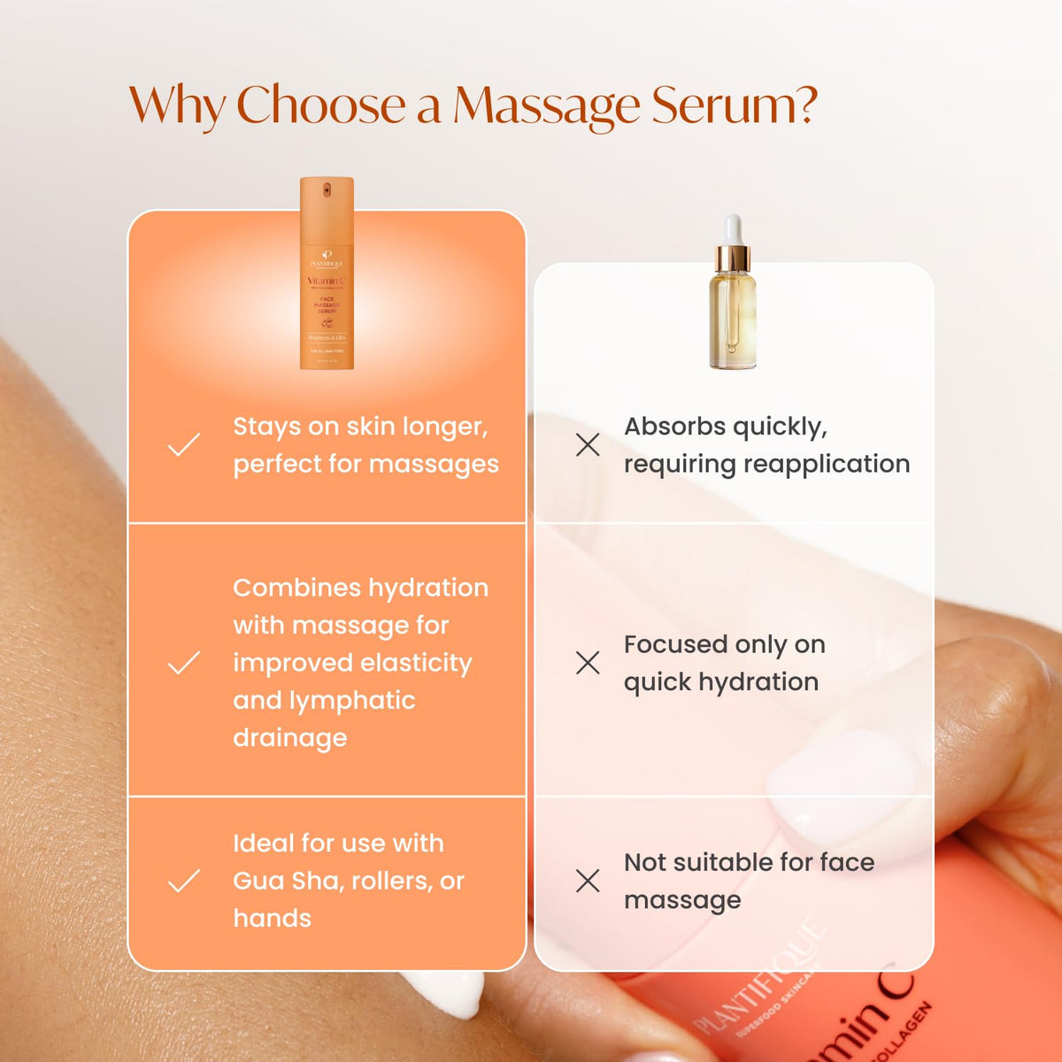 Plantifique serum supports firmer-looking skin and improved elasticity.