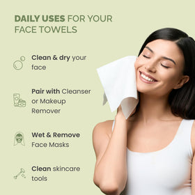 Plantifique viscose facial towellettes offer ultra-soft cleansing for sensitive skin.