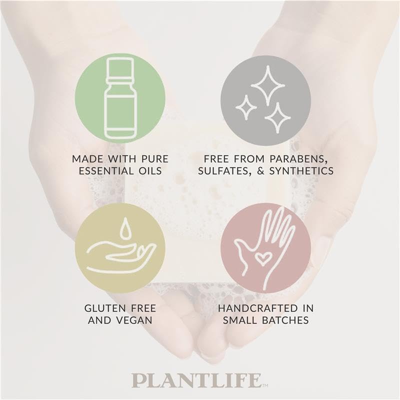 Plantlife Patchouli 3-Pack Bar Soap essential oils swirl in the formulation.
