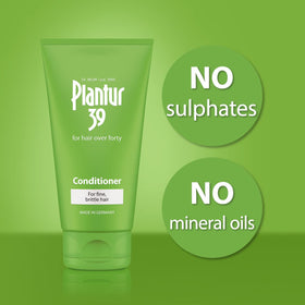 Hair looks fuller and nourished after using Plantur 39 conditioner.