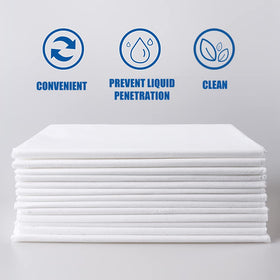 Soft non-woven fabric cares for skin during sessions.
