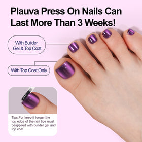 Plauva ten-color glitter cat-eye nails for versatile looks