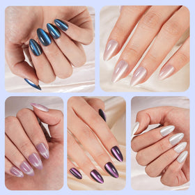 Plauva press-on nails easy to apply and remove for DIY manicure.