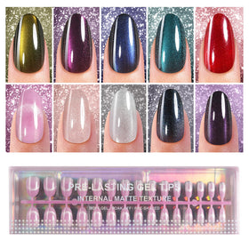 Plauva cat-eye nails 300pcs for quick, secure DIY manicures.