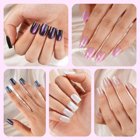 Plauva Cat Eye tips apply in 30 seconds for quick home manicure