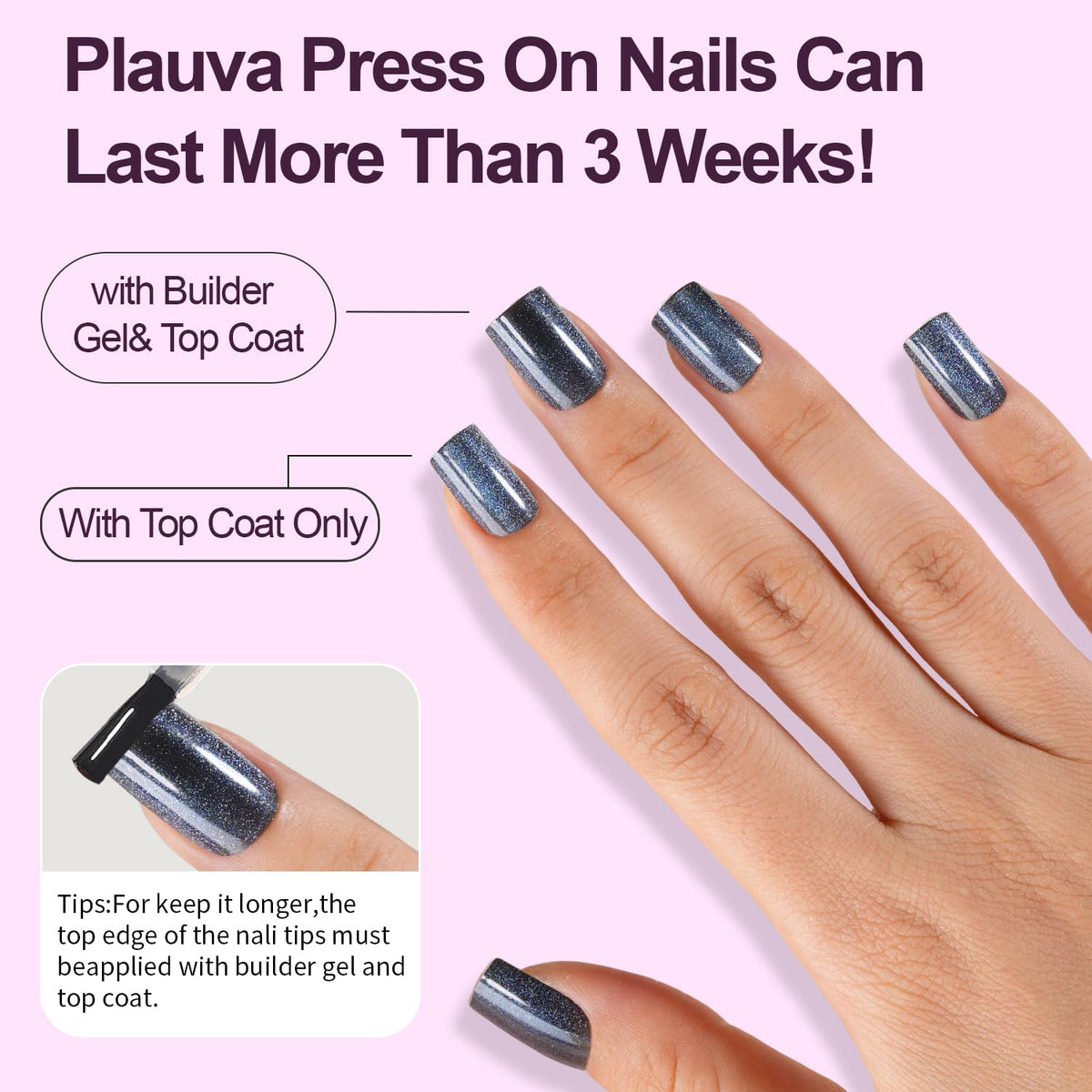 Plauva Cat Eye press on nails for weddings proms and parties