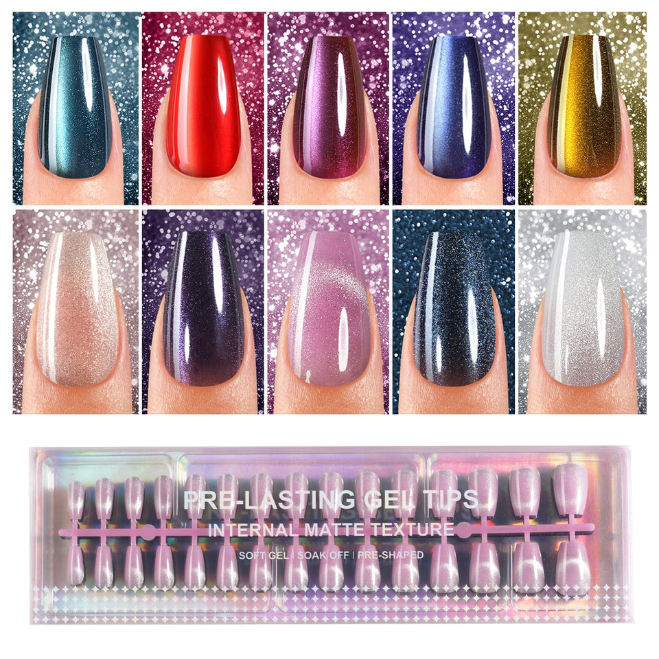 Plauva Cat Eye Press On Nails provide a glossy finish for easy at-home glam