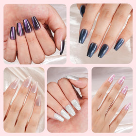 Plauva Cat Eye Press On Nails in 15 sizes ensure a better fit for natural nails