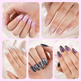 Plauva soft gel glossy finish adds a shimmering, lightweight look.