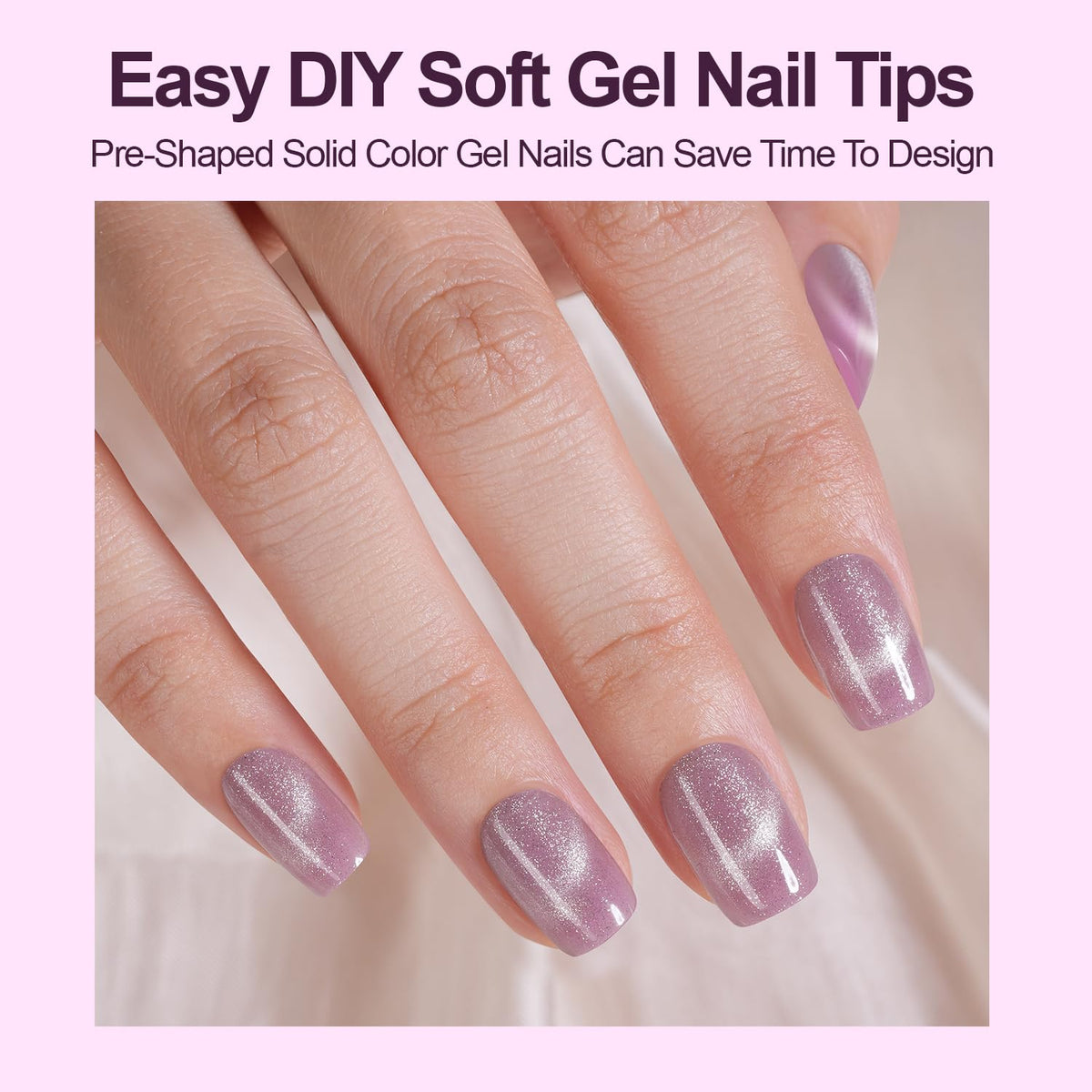 Plauva soft gel nails kit display showing 12 sizes for a perfect fit.