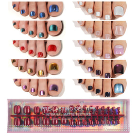 Plauva toe nail tips package with 300 pieces for quick at-home application