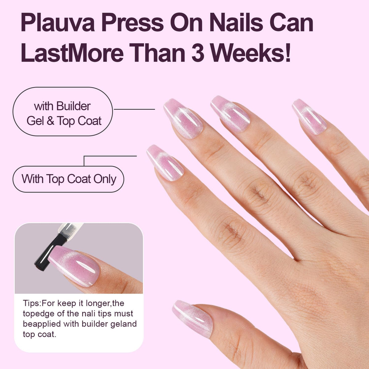 Plauva Cat Eye Nails are ideal for events, weddings, and parties with glittery finish