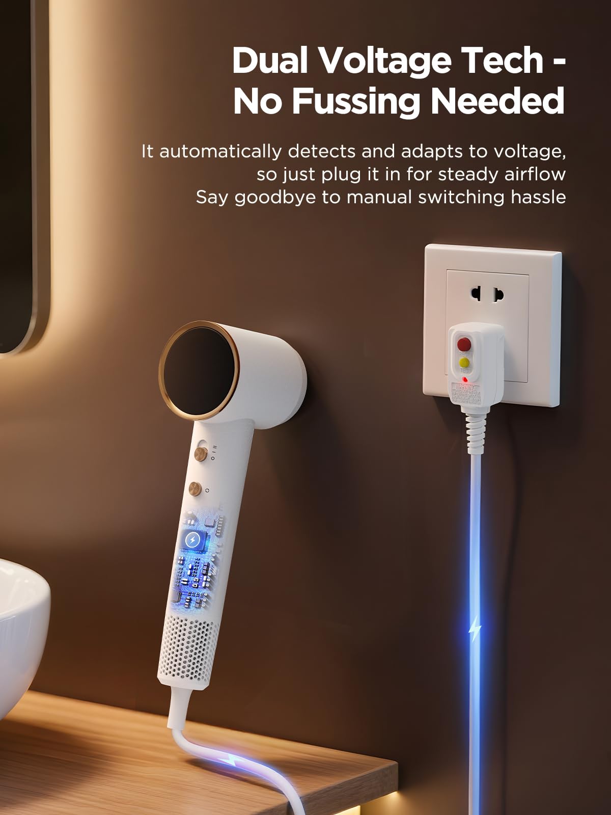 PLAVOGUE ionic technology for shiny, frizz-free hair while traveling