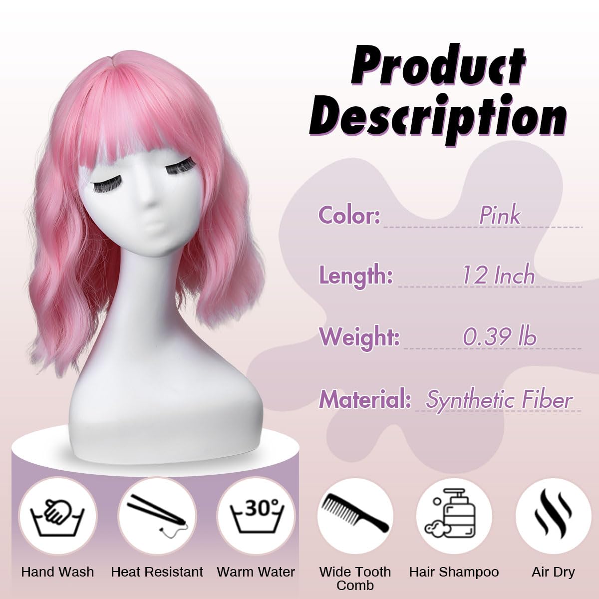 Plenday colorful wavy wig collection offers varied cosplay and daily options.