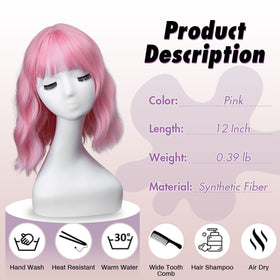 Plenday colorful wavy wig collection offers varied cosplay and daily options.
