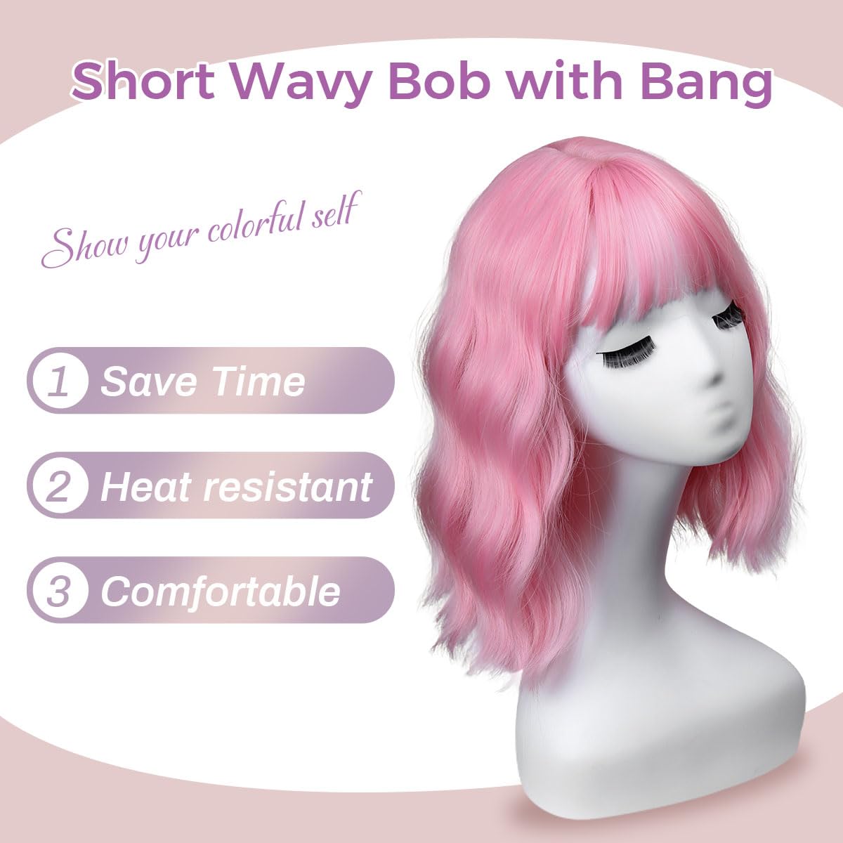 Plenday synthetic heat-resistant wig supports versatile styling and longevity.