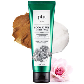 PLU Original Korean Walnut Scrub jar close-up highlights exfoliation for smooth skin.