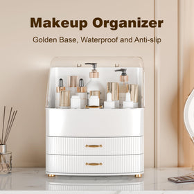Plukers makeup organizer dustproof design keeps cosmetics clean and protected
