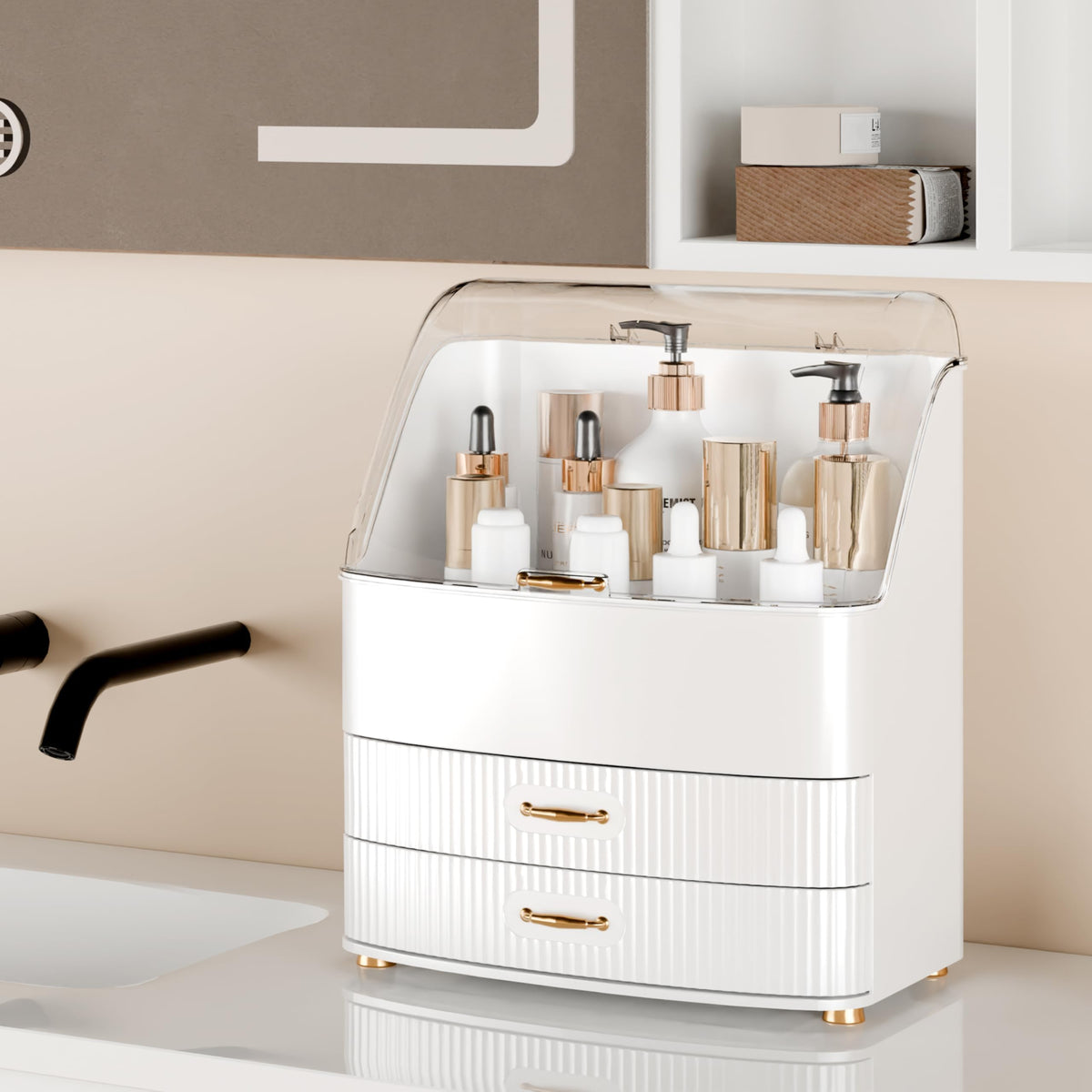 Plukers makeup storage is waterproof and easy to wipe clean